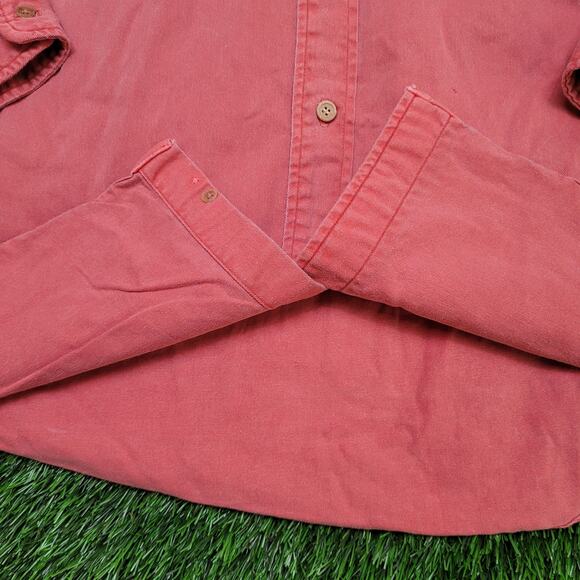 Vintage 90s Calvin-Klein Faded Coral Pink Button Up Shirt Large 23x32 USA - Picture 4 of 12